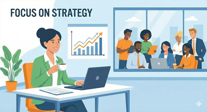 Focus on strategy while your offshore team handles operations